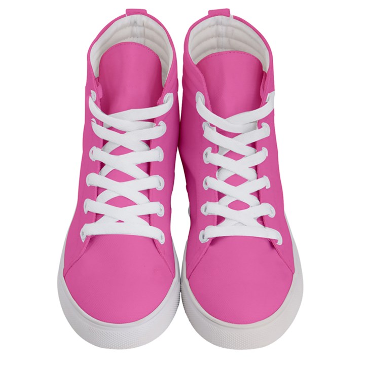 Hot Hollywood Pink Color Men s Hi-Top Skate Sneakers