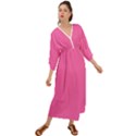 Hot Hollywood Pink Color Grecian Style  Maxi Dress View1