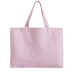 Lavender Blush Pink Color Zipper Mini Tote Bag by SpinnyChairDesigns