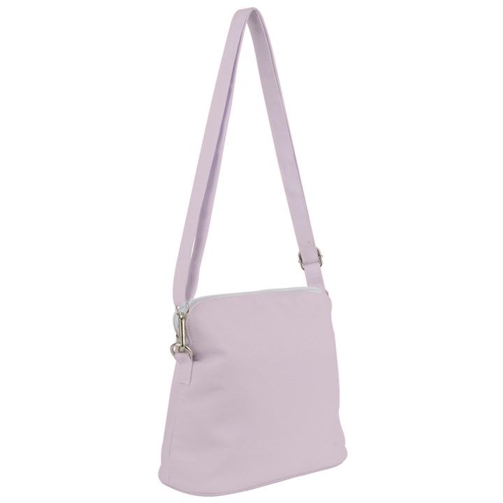 Lavender Blush Pink Color Zipper Messenger Bag