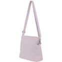 Lavender Blush Pink Color Zipper Messenger Bag View2