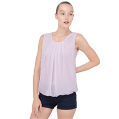 Lavender Blush Pink Color Bubble Hem Chiffon Tank Top by SpinnyChairDesigns