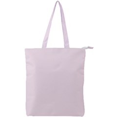 Lavender Blush Pink Color Double Zip Up Tote Bag by SpinnyChairDesigns