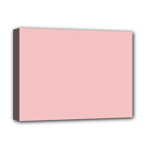 Baby Pink Color Deluxe Canvas 16  X 12  (stretched)  by SpinnyChairDesigns