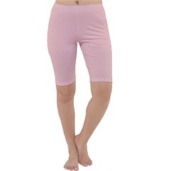 Baby Pink Color Cropped Leggings  by SpinnyChairDesigns