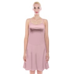 Baby Pink Color Spaghetti Strap Velvet Dress by SpinnyChairDesigns