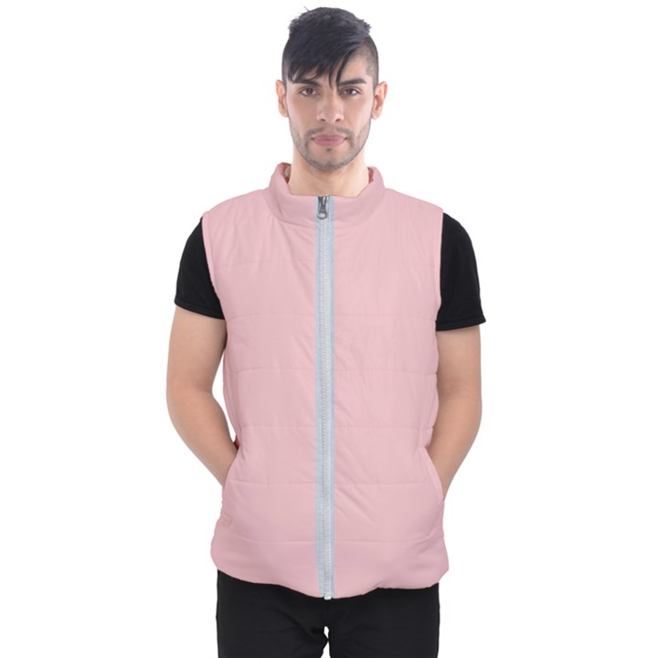 Baby Pink Color Men s Puffer Vest