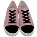 Baby Pink Color Men s Low Top Canvas Sneakers View1