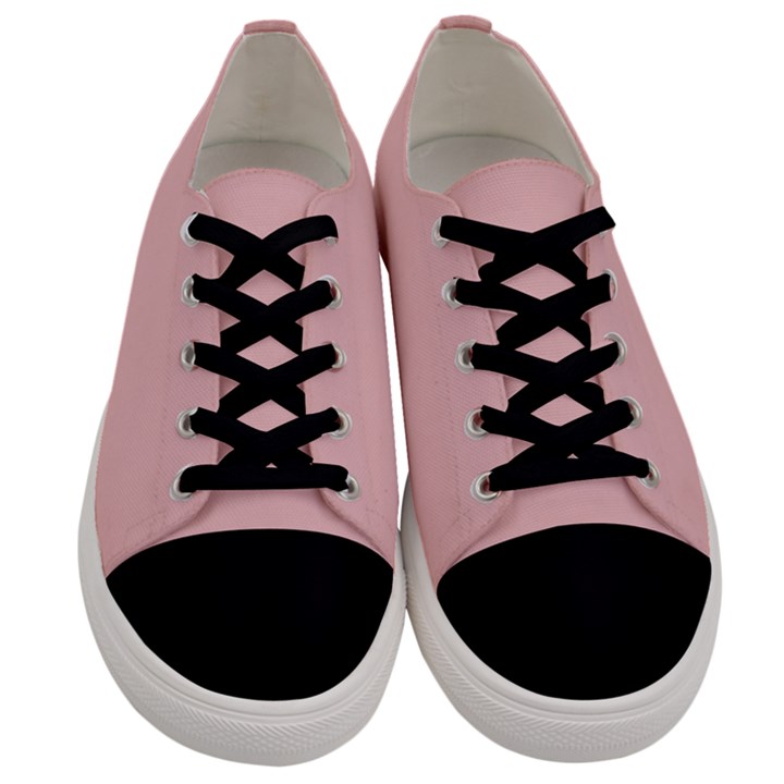 Baby Pink Color Men s Low Top Canvas Sneakers