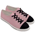 Baby Pink Color Men s Low Top Canvas Sneakers View3