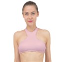 Baby Pink Color High Neck Bikini Top View1