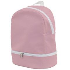 Baby Pink Color Zip Bottom Backpack by SpinnyChairDesigns