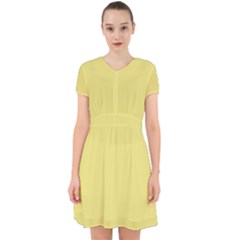 True Lemon Yellow Color Adorable In Chiffon Dress by SpinnyChairDesigns