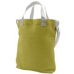 True Lemon Yellow Color Canvas Messenger Bag by SpinnyChairDesigns