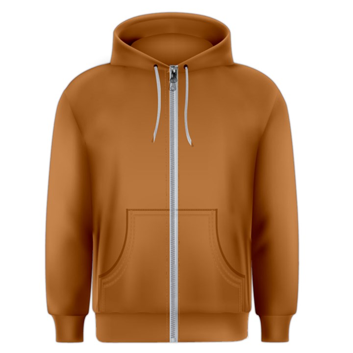 True Light Brown Color Men s Zipper Hoodie