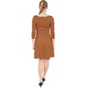 True Light Brown Color Quarter Sleeve Front Wrap Dress View2