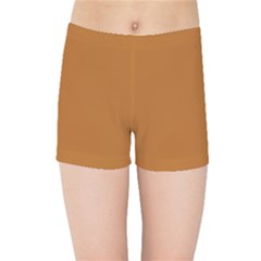 True Light Brown Color Kids  Sports Shorts by SpinnyChairDesigns