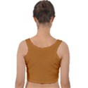 True Light Brown Color Velvet Crop Top View2