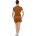 True Light Brown Color Women s Tee and Shorts Set View2