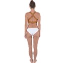 True Light Brown Color Cross Back Hipster Bikini Top  View2