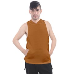 True Light Brown Color Men s Sleeveless Hoodie by SpinnyChairDesigns