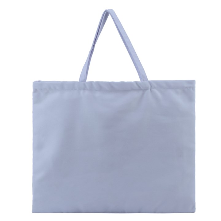 Light Steel Blue Color Zipper Large Tote Bag