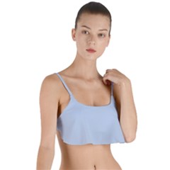 Light Steel Blue Color Layered Top Bikini Top  by SpinnyChairDesigns