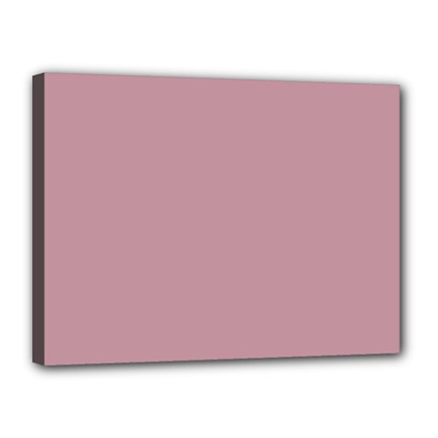 True Mauve Color Canvas 16  X 12  (stretched) by SpinnyChairDesigns