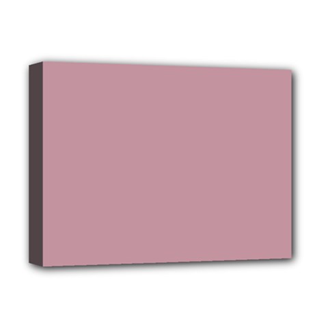 True Mauve Color Deluxe Canvas 16  X 12  (stretched)  by SpinnyChairDesigns