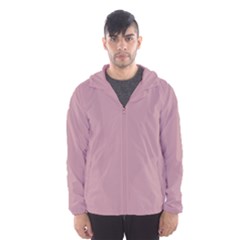 True Mauve Color Men s Hooded Windbreaker by SpinnyChairDesigns