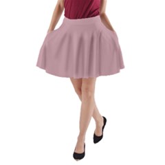 True Mauve Color A-line Pocket Skirt by SpinnyChairDesigns