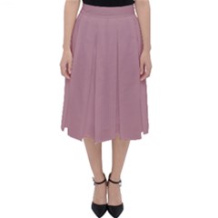 True Mauve Color Classic Midi Skirt by SpinnyChairDesigns