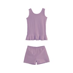 True Mauve Color Kids  Boyleg Swimsuit