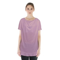 True Mauve Color Skirt Hem Sports Top by SpinnyChairDesigns