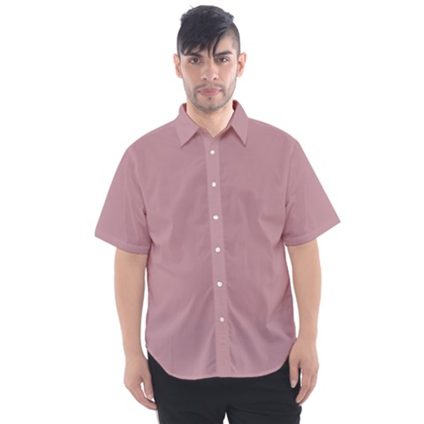 True Mauve Color Men s Short Sleeve Shirt by SpinnyChairDesigns