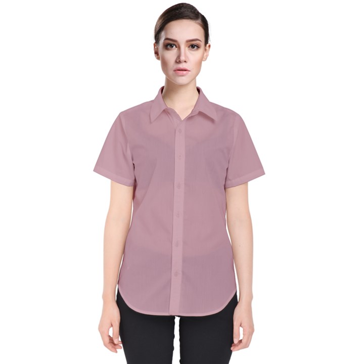 True Mauve Color Women s Short Sleeve Shirt