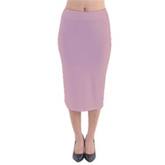 True Mauve Color Velvet Midi Pencil Skirt by SpinnyChairDesigns