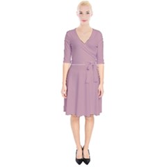 True Mauve Color Wrap Up Cocktail Dress by SpinnyChairDesigns