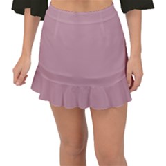 True Mauve Color Fishtail Mini Chiffon Skirt by SpinnyChairDesigns