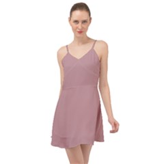 True Mauve Color Summer Time Chiffon Dress by SpinnyChairDesigns