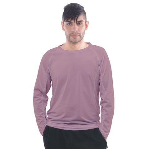 True Mauve Color Men s Long Sleeve Raglan Tee by SpinnyChairDesigns