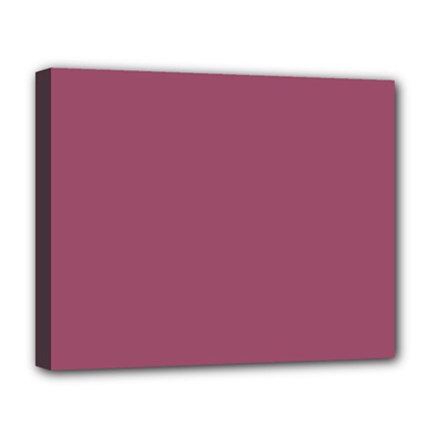 Dark Mauve Color Deluxe Canvas 20  X 16  (stretched) by SpinnyChairDesigns