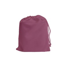 Dark Mauve Color Drawstring Pouch (medium) by SpinnyChairDesigns