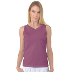 Dark Mauve Color Women s Basketball Tank Top by SpinnyChairDesigns