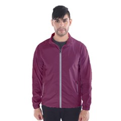 Dark Mauve Color Men s Windbreaker by SpinnyChairDesigns