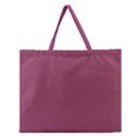 Dark Mauve Color Zipper Large Tote Bag View1