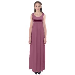 Dark Mauve Color Empire Waist Maxi Dress by SpinnyChairDesigns