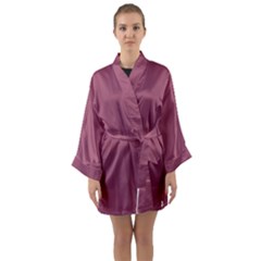 Dark Mauve Color Long Sleeve Satin Kimono by SpinnyChairDesigns