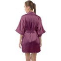 Dark Mauve Color Half Sleeve Satin Kimono  View2