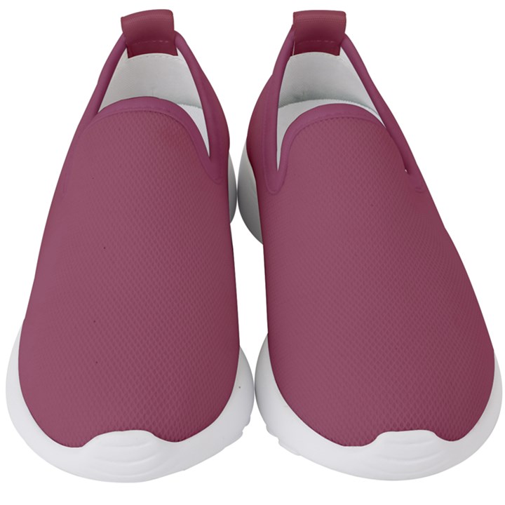 Dark Mauve Color Kids  Slip On Sneakers